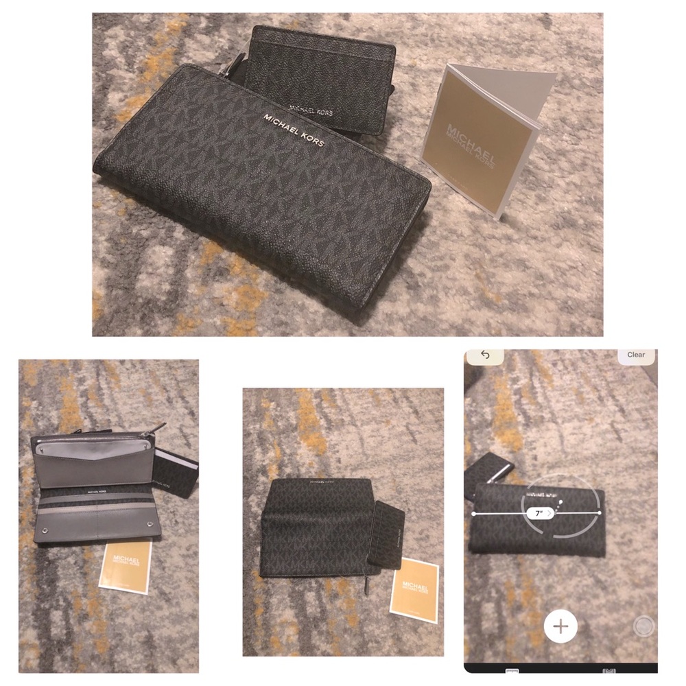 Michael Kors two piece signature wallet with ID holder,